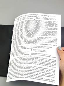 Motarro* 1pc Solid Color Loose-leaf Cover, Simple Multi-purpose Loose Leaf Notebook Cover For Office, School, Student - Black - View 6