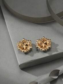 1pair Fresh & Sweet Enamel Seven Color Flower Stud Earrings For Women, Suitable For Holiday, Birthday, Party, Travel, Daily Wear And Work Accessories - Multicolor - View 6