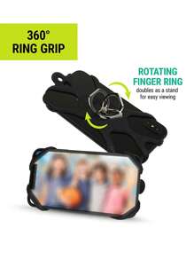 universal de silicona Tira de celular Soporte para telefonos - Negro - Ver 3