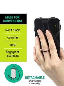 universal de silicona Tira de celular Soporte para telefonos - Negro - Ver 5