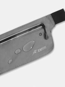 Letter Graphic Polyester Running Waist Bag - Grey - View 7