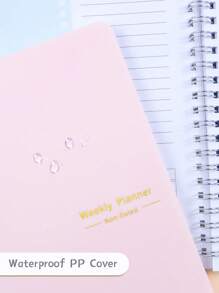 1 Thư Đồ Họa Xoắn Ốc Lập Kế Hoạch, Đơn Giản Đa Năng Kế Hoạch Hàng Tuần Danh Sách Kiểm Tra Notepad Cho Trường Học, Văn Phòng, Sinh Viên - Hồng - Xem 3