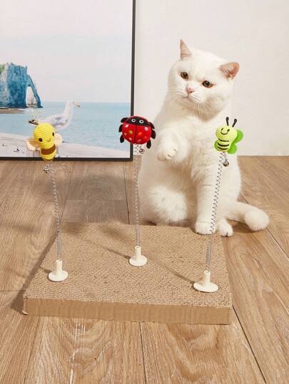1pc Spring Design Bee Decor Random Cat Lover And Cat Mom Love Teaser Toy For Cat Lover And Cat Mom Love For Play