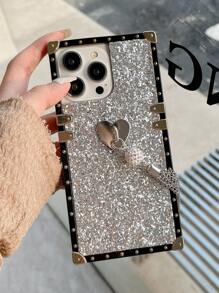 Sequin & tassel Decor Phone Case