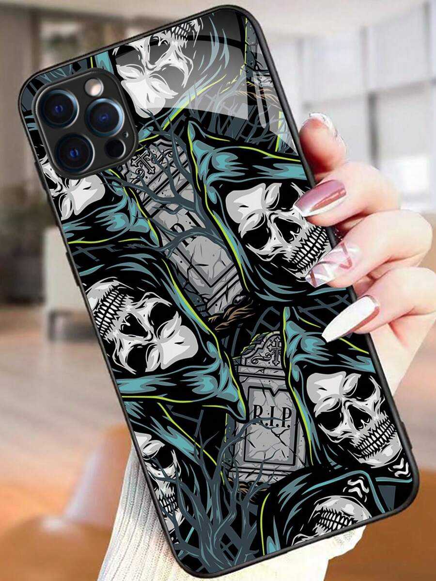 Skeleton Pattern Phone Case Grunge Phone Case