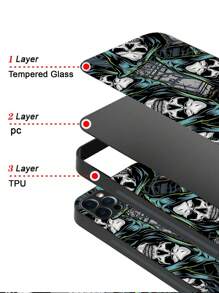 Skeleton Pattern Phone Case Grunge Phone Case