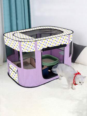Cama cerrada de tela Oxford para mascotas, tienda de campaña plegable para sala de partos, adecuada para perros y gatos pequeños a medianos, uso doméstico, 1 pieza
