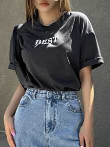 DAZY Slogan Graphic Drop Vai Tee Better TIẾN ĐỘ TỰ TIN THÀNH CÔNG CÓ THỂ TRỞ THÀNH XUẤT SẮC MỌI ĐIỀU NÀY NHƯNG KHÔNG CÓ GÌ CÓ GIÁ TRỊ ĐẾN DỄ DÀNG VÀ THOẢI MÁI LÀ MỘT PANDID TRỞ NÊN TỐT HƠN Ở MỘT ĐIỀU GÌ PHỤ THUỘC ÍT HƠN VÀO DOLS Bẩm sinh SẴN SÀNG THỰC HÀNH HOẠT ĐỘNG TRÊN MỘT TÌM KIẾM PHẢN HỒI THƯỜNG XUYÊN CHÍNH XÁC HƠN TỐT NHẤT - Màu xám đen - Xem 2