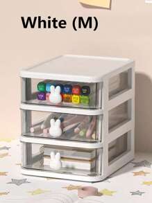 1 Màu Trong Suốt Giá Để Bàn, Đơn Giản Nhiều Lớp Để Bàn Văn Phòng Phẩm Hộp Bảo Quản Cho Văn Phòng, Sinh Viên Văn Phòng Phẩm Lưu Trữ - trắng - Xem 4