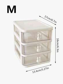1 Màu Trong Suốt Giá Để Bàn, Đơn Giản Nhiều Lớp Để Bàn Văn Phòng Phẩm Hộp Bảo Quản Cho Văn Phòng, Sinh Viên Văn Phòng Phẩm Lưu Trữ - trắng - Xem 8