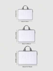 Flower Pattern Laptop Bag - Black and White - View 5