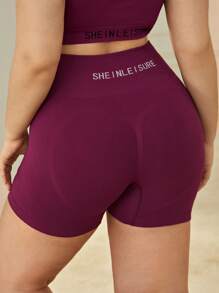 Lifespree 大碼寬腰帶騎行褲 - 紫羅蘭色 - 查看 2