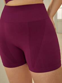 Lifespree 大碼寬腰帶騎行褲 - 紫羅蘭色 - 查看 5