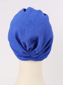 Faux Pearl Decor Head Wrap Hair Sleep Cap - Royal Blue - View 4