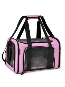 1 túi đựng vật nuôi di động cho chó ngoài trời - Hồng - Xem 10