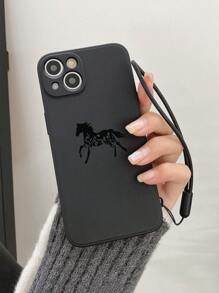 1pc Tpu Painted Phone Case With Side Edge Protection, Including Lanyard, Compatible With Iphone 7/8/11/12/13/14 Pro Max Plus X Xr Xs Max Se 2, Iphone 15/15pro/15plus/15promax, Samsung Galaxy A03s/a03core/a04/a12/a13/a14/a21s/a22/a23/a32/a33/a34/a50/a51/a52/a53/a54/a71/a72/a73/s20fe/s21/s21plus/s21ultra/s22/s22plus/s22ultra - Multicolor - View 4