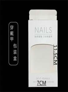 24 chiếc Long Coffin 3D Rhinestone Decor Nail Fake - Nhiều màu - Xem 2