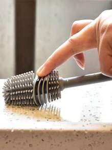 1入組灰色杯子清潔刷長柄矽膠奶瓶刷家用 - 灰色 - 查看 3