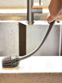 1入組灰色杯子清潔刷長柄矽膠奶瓶刷家用 - 灰色 - 查看 4