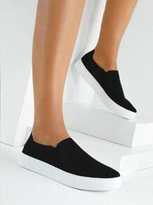 针织一脚蹬运动鞋