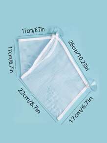 1pc Mesh Suction Cup Pet Toy Storage Bag For Dog And Cat For Toy Storage - White - View 2