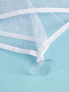 1pc Mesh Suction Cup Pet Toy Storage Bag For Dog And Cat For Toy Storage - White - View 4