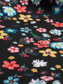 Surfspeed Hombres Shorts de natación con estampado floral de cintura con cordón - Multicolor - Ver 4