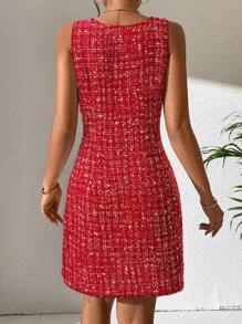 Chiquease Sleeveless Tank Dress For New Year Clothes - Red - View 2
