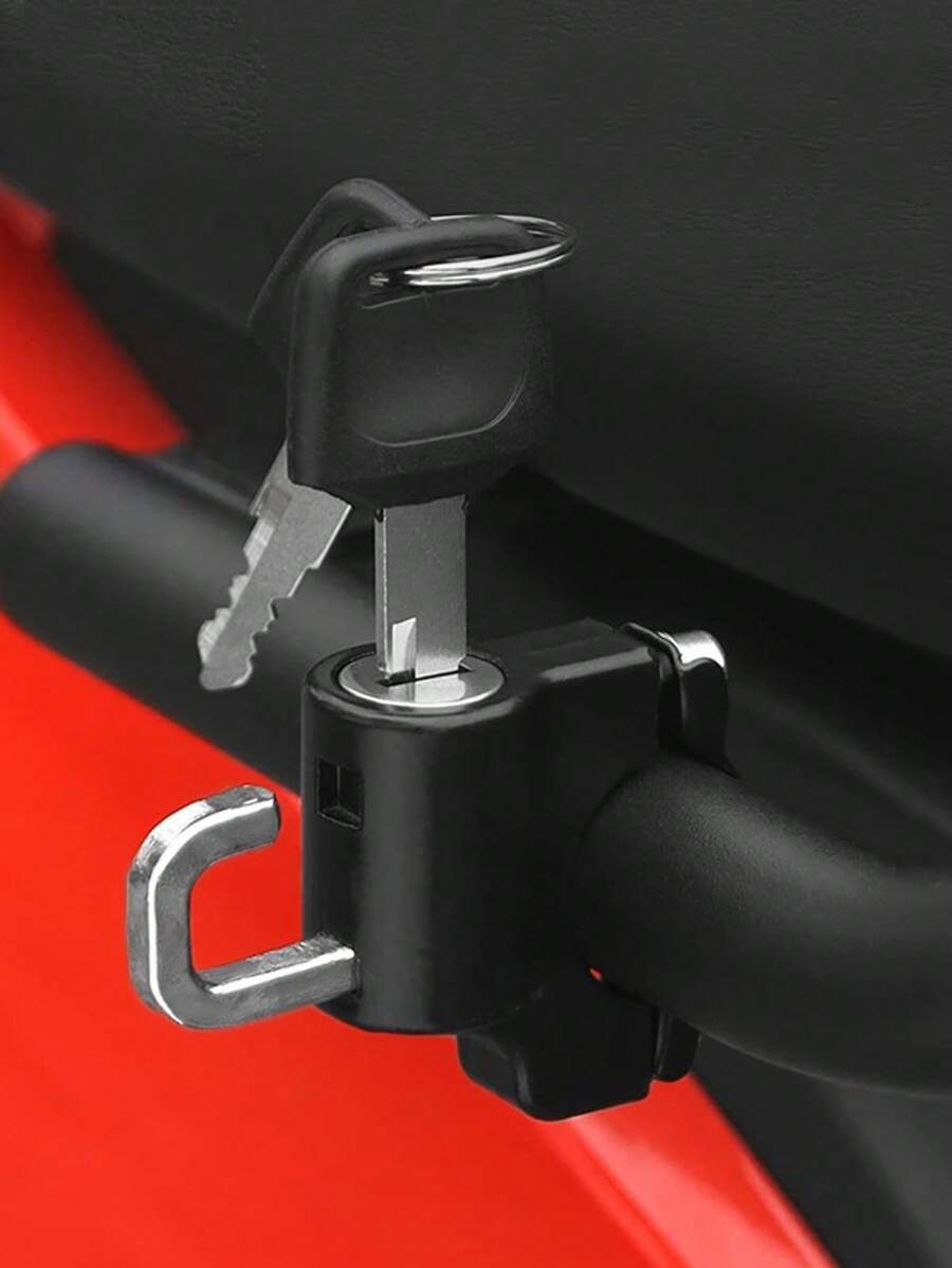 Motorcycle Universal Helmet Anti-theft Lock - Black - View 1