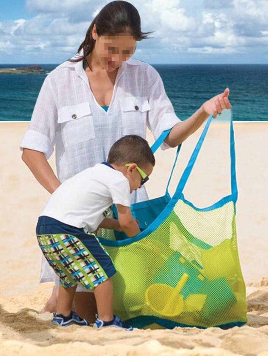 兒童玩具收納袋游泳大號可折疊女式沙灘包雜物收納袋旅行大學宿舍必需品學校用品學生學校用品 - 彩色 - 查看 1