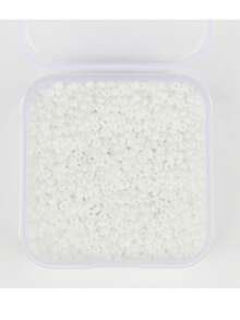 4000 顆/盒 2*2 毫米圓形玻璃籽珠，適用於 Diy 手鍊、項鍊和其他珠寶製作 - 白色 - 查看 3