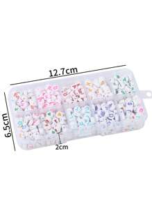 500 hạt/bộ họa tiết chữ cái thời trang DIY cho bé gái dùng để làm đồ trang sức DIY - Nhiều màu - Xem 4