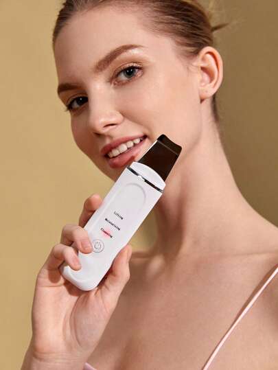 1 pieza Limpiador de piel ultrasónico recargable de 1.5W y 300mAh, limpieza profunda para eliminar la suciedad y los residuos de maquillaje, adecuado para uso doméstico y de viaje, limpiador facial profesional para todas las estaciones