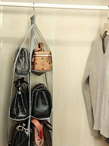 1 cái/2 cái Túi treo đựng túi xách, Túi vải chống bụi cho tủ quần áo, Giá để đồ, Túi đựng đồ dùng nhà bếp, Giải pháp lưu trữ phòng ký túc xá Trang trí mùa thu Trang trí lễ hội Trang trí phòng Trang trí nhà Trang trí mùa thu Trang trí phòng ngủ - Xám - Xem 3