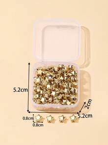 50 Cái/bộ Ngẫu Nhiên Thiết Kế Ngôi Sao Thời Trang Tự Làm Đính Hạt Dành Cho Nữ Dành Cho Tự Làm Trang Sức Làm - Vàng - Xem 3