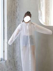 一件腈纶雨衣，日常双色雨衣，适合户外骑行