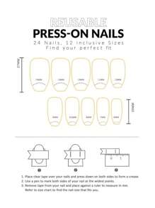 用24入組長棺材3D閃光萊茵石蝴蝶結裝飾假指甲和1入組指甲銼和1張膠帶升級您造型 - 銀色 - 查看 3