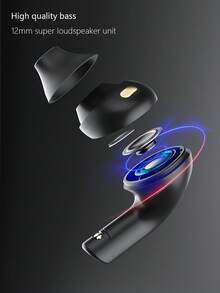 Noise-Proof Sports Wireless Earphone - Black - View 8