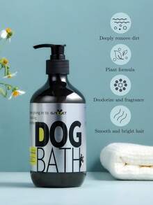 GJYC PET 1pc 500ML Letter Graphic Pet Shampoo For Dog For Shower - Black - View 4