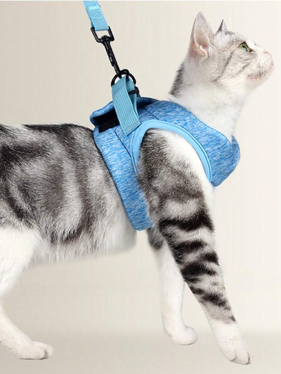 1 dây nịt thú cưng có thể điều chỉnh cho chó ngoài trời - Màu xanh lam - Xem 1