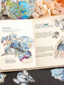 have a good day 10 miếng dán hình hoa và mặt trăng các loại, miếng dán đa năng cổ điển cho nghề thủ công DIY, trang trí, tài khoản cầm tay - Màu vàng - Xem 3