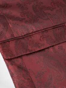 CLOUDSTYLE Men Jacquard Single Button Blazer & Straight Leg Trousers - Multicolor - View 4