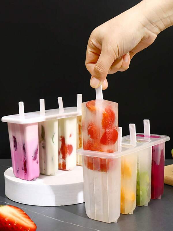 1pc Plastic Popsicle Mold, Modernist Solid Ice Pop Mold For Kitchen