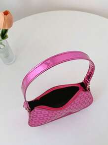 Mädchen Hobo Tasche mit geometrischem Muster, metallisch Reißverschluss, Funky