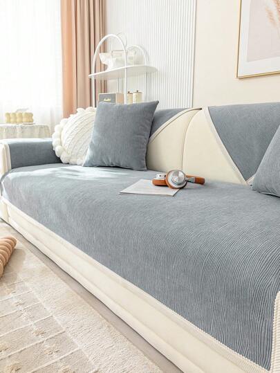 1pc Solid Sofa Slipcover, Modernist Polyester Non-slip Stretch Sofa Slipcover For Home