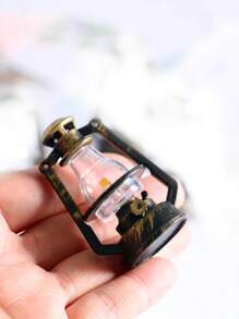 1pc Kerosene Lamp Design Decoration Craft, Vintage Plastic Decorative Object For Home Decoration - Multicolor - View 3