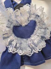 1pc Lace Decor Pet Dress For Dog And Cat For Summer - Multicolor - View 4