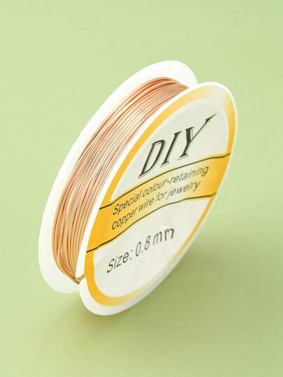 1roll 3m/0.08cm Metal Wire Used For Diy Jewelry Making, Suitable For Bracelet And Necklace