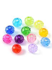 1盒2016顆12色透明亞克力珠刻面混色12網格4毫米各種顏色亞克力輪珠DIY套裝適用於耳環、項鍊和手鍊製作 - 彩色 - 查看 3
