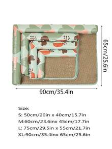 1入組字母圖案編織寵物箱墊適用於狗狗和貓適用於睡眠 - 彩色 - 查看 2